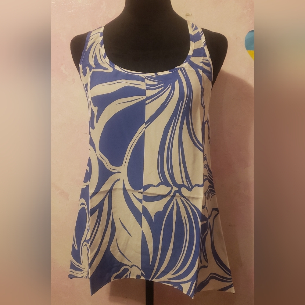 Lilly Pulitzer Blue and Cream Camisole